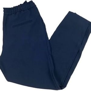 ZARA Basic Navy Pull On Drawstring Pant